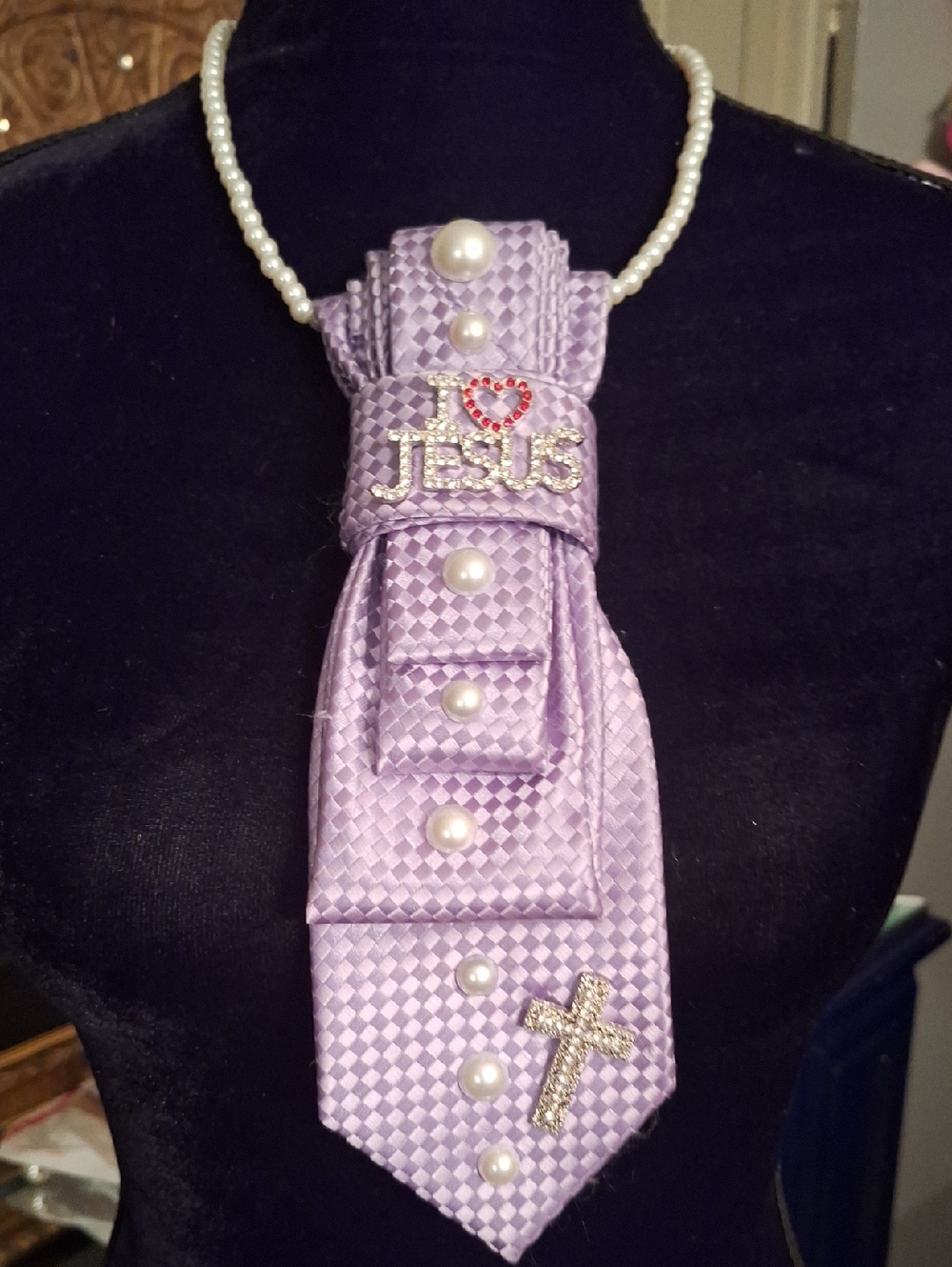 Pierre Cardin Upcycled Necktie Necklace